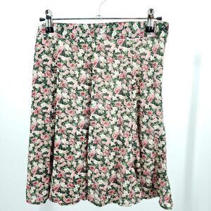 VTG 90s/Y2K Mini Floral AOP Weathervane Circle/Skater Skirt 4/XS Pink/Green